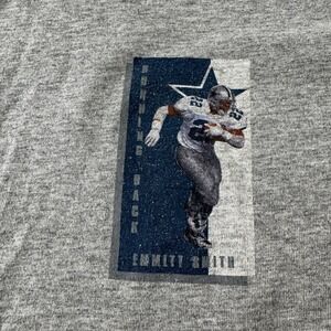 Vintage Emmitt Smith Double Side Graphic Tee‎ Shirt Gray Starter USA 14-16 Youth